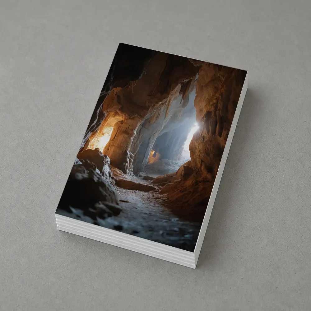 Ancient Cave Interior With Glowing Light – Postcards