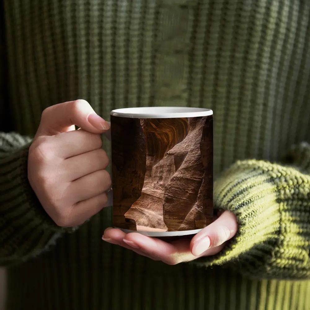 Narrow Sandstone Canyon Slot Rock Walls – Mugs