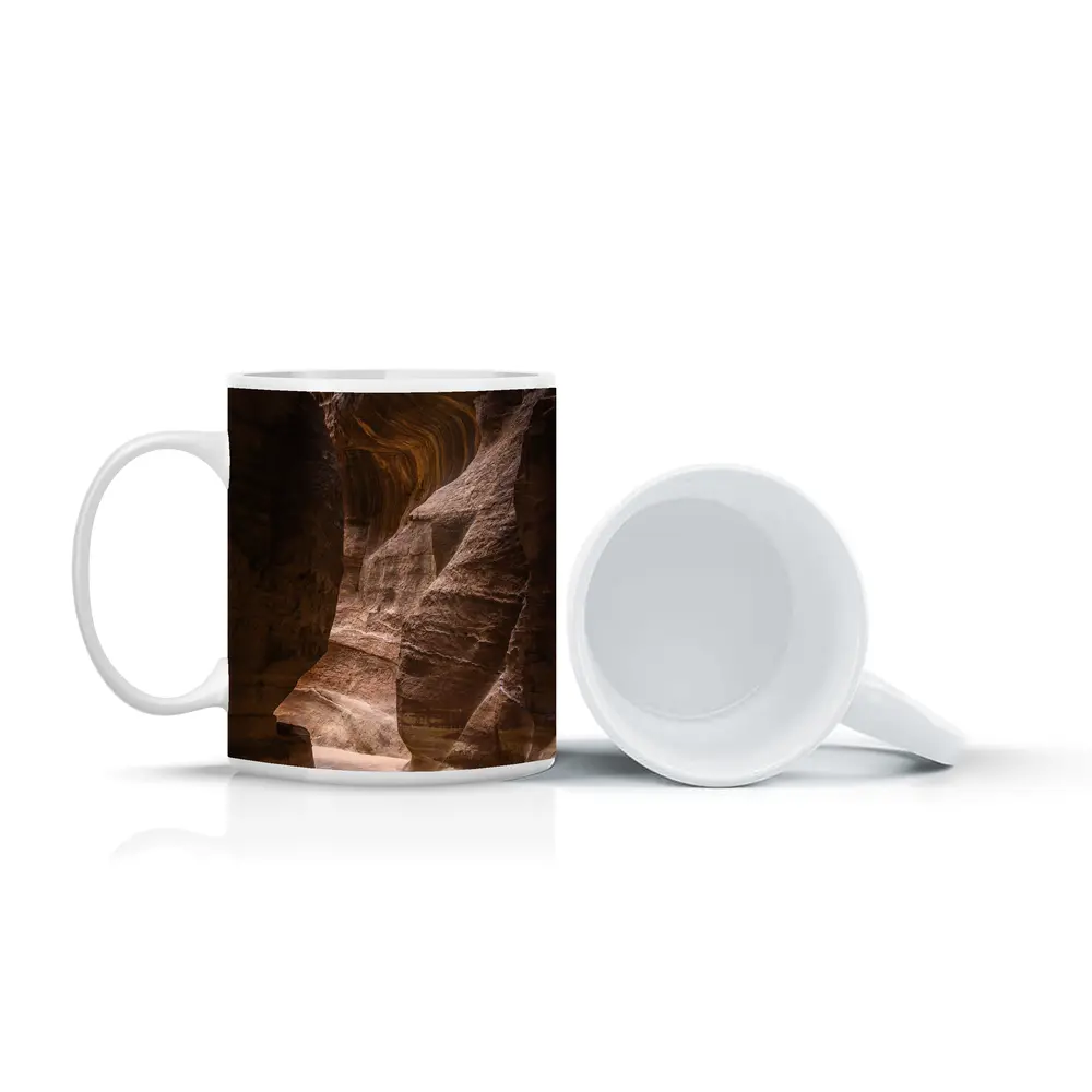 Narrow Sandstone Canyon Slot Rock Walls – Mugs