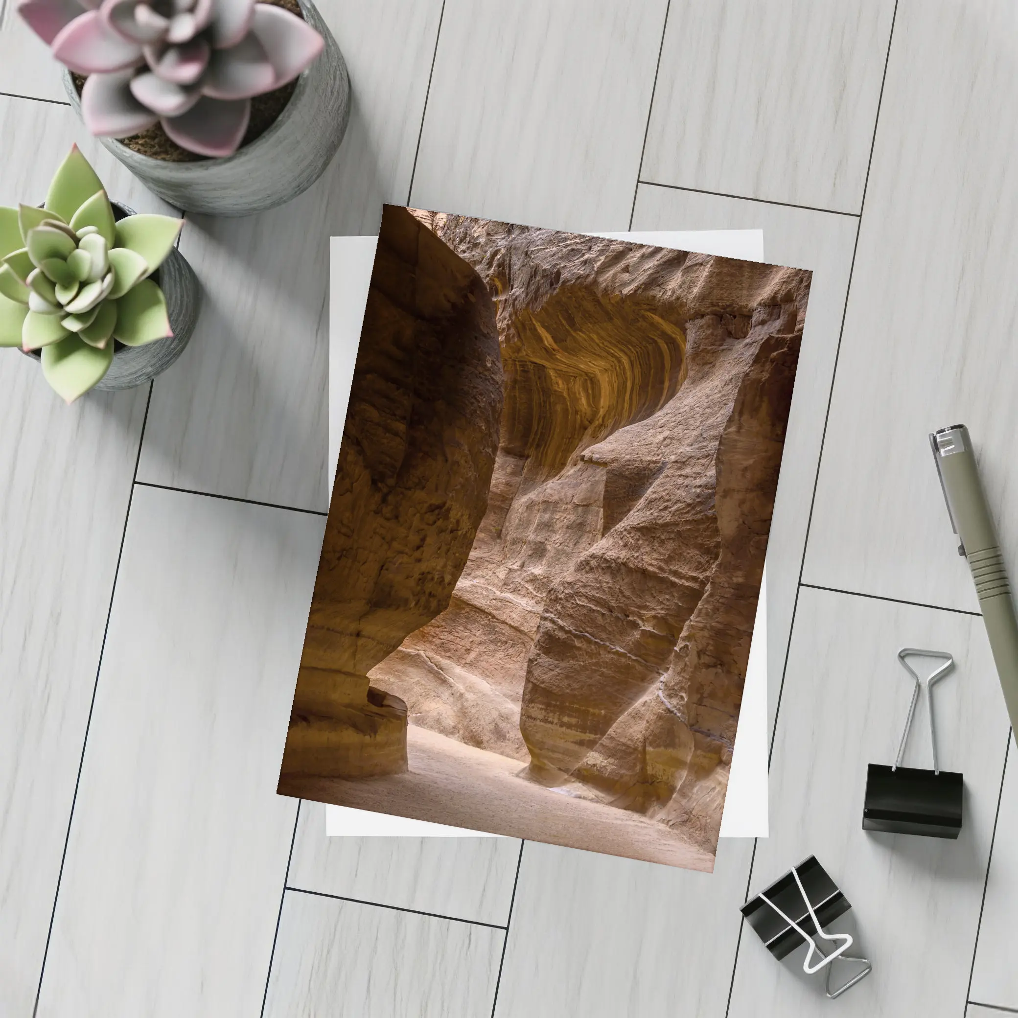Narrow Sandstone Canyon Slot Rock Walls – Postcards