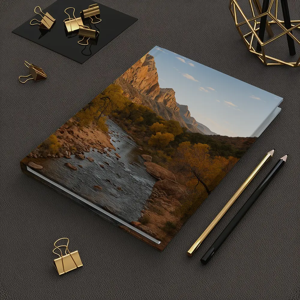 Zion Canyon River Autumn Red Cliffs – Notebooks