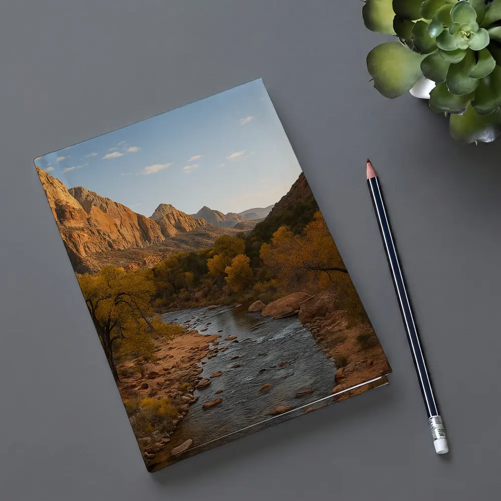 Zion Canyon River Autumn Red Cliffs – Notebooks