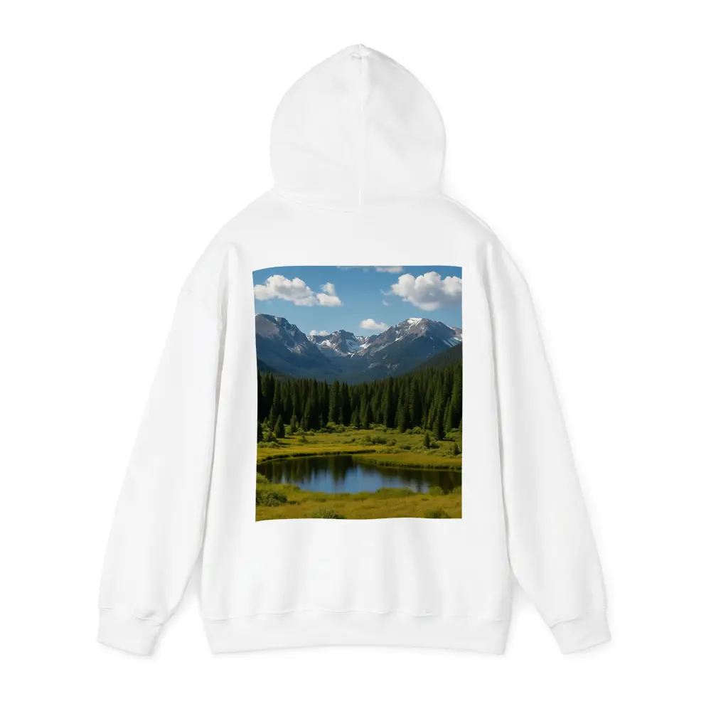 Alpine Mountain Lake Forest Green Landscape – Hoodies