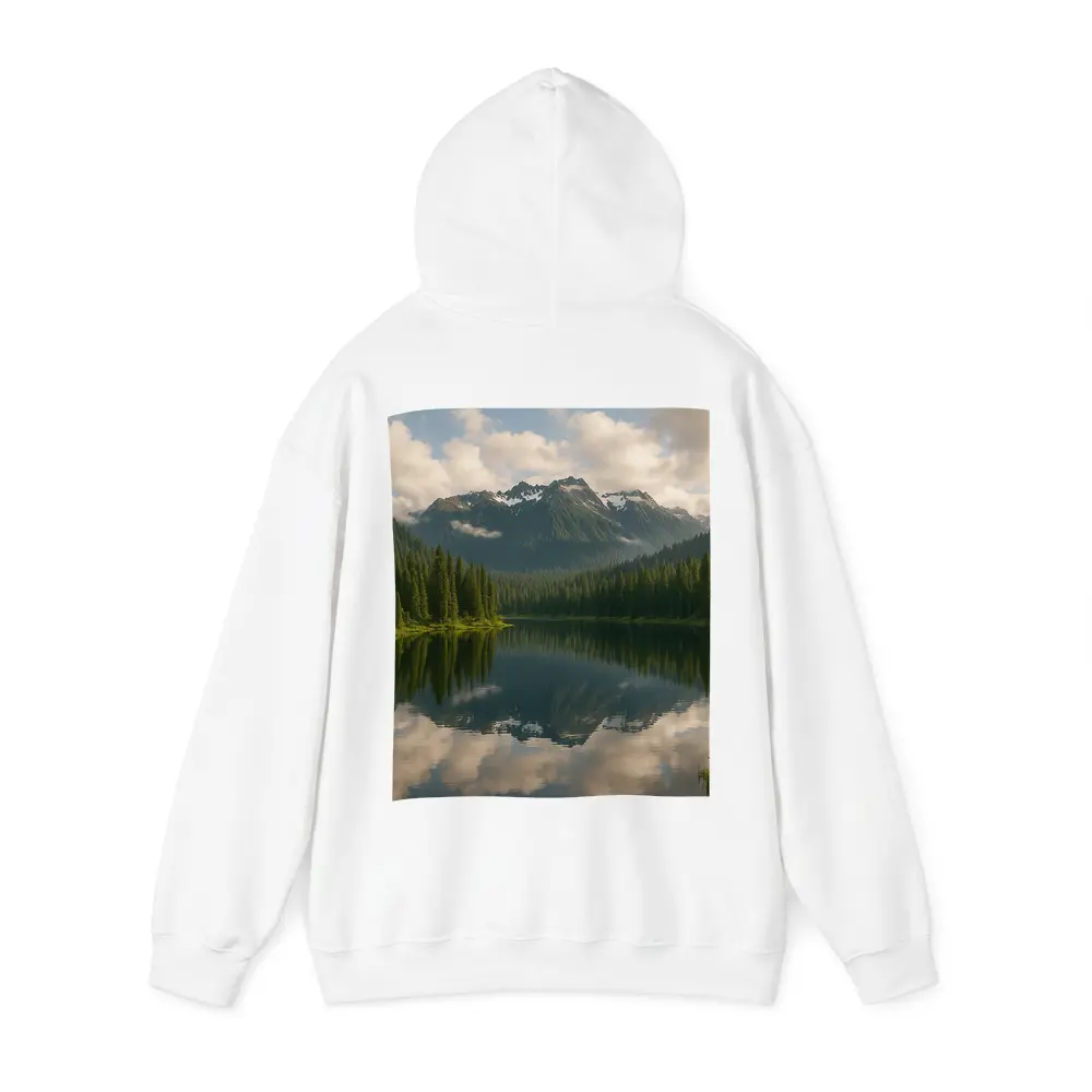 Mountain Lake Reflection Pine Forest Landscape – Hoodies