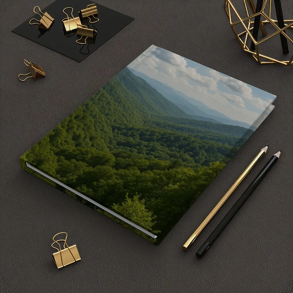 Green Mountain Forest Valley Summer Landscape – Notebooks