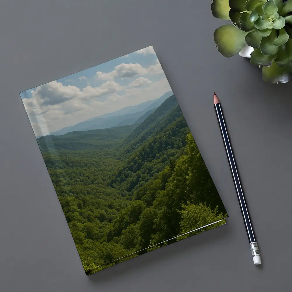 Green Mountain Forest Valley Summer Landscape – Notebooks