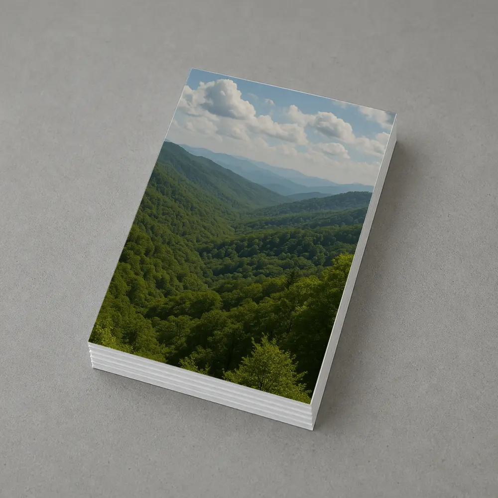 Green Mountain Forest Valley Summer Landscape – Postcards