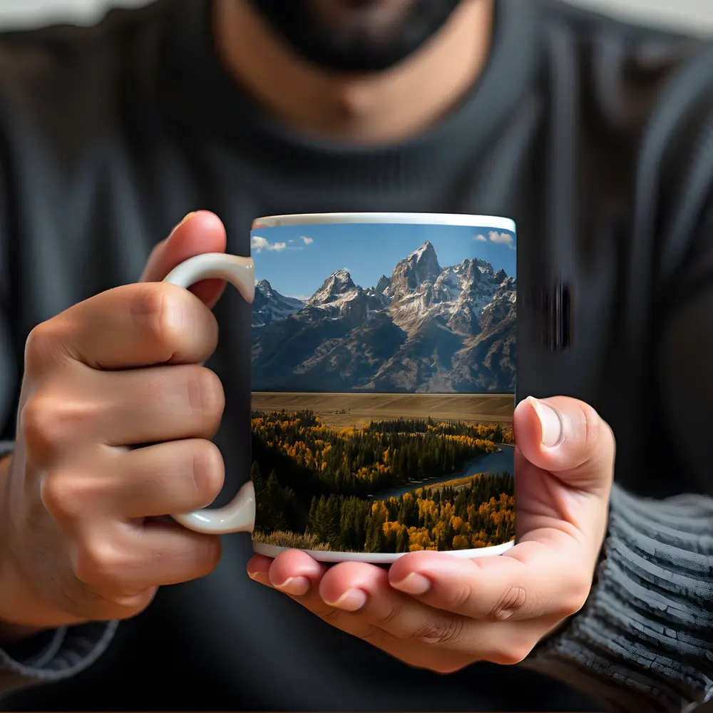 Grand Teton Mountains Snake River Autumn Valley – Mugs