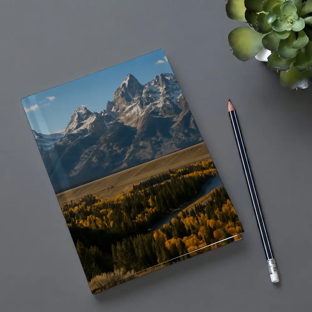 Grand Teton Mountains Snake River Autumn Valley – Notebooks