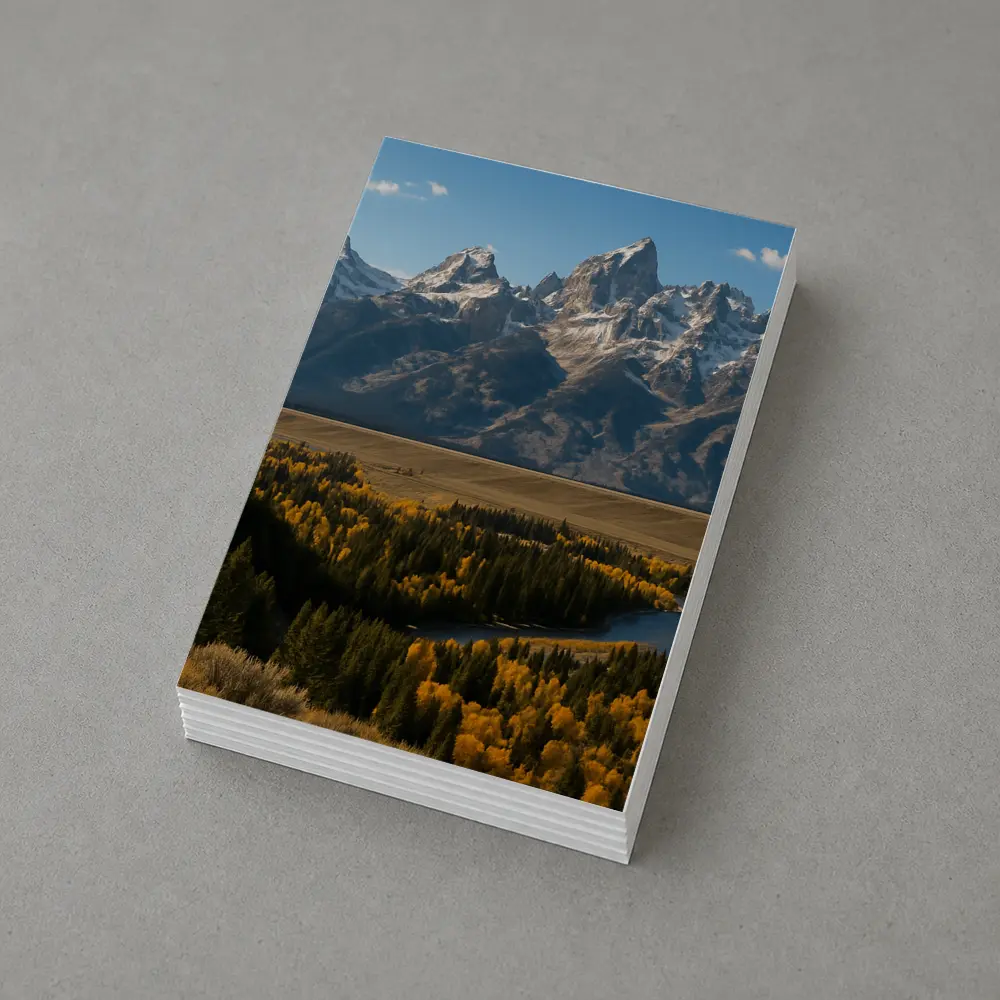 Grand Teton Mountains Snake River Autumn Valley – Postcards