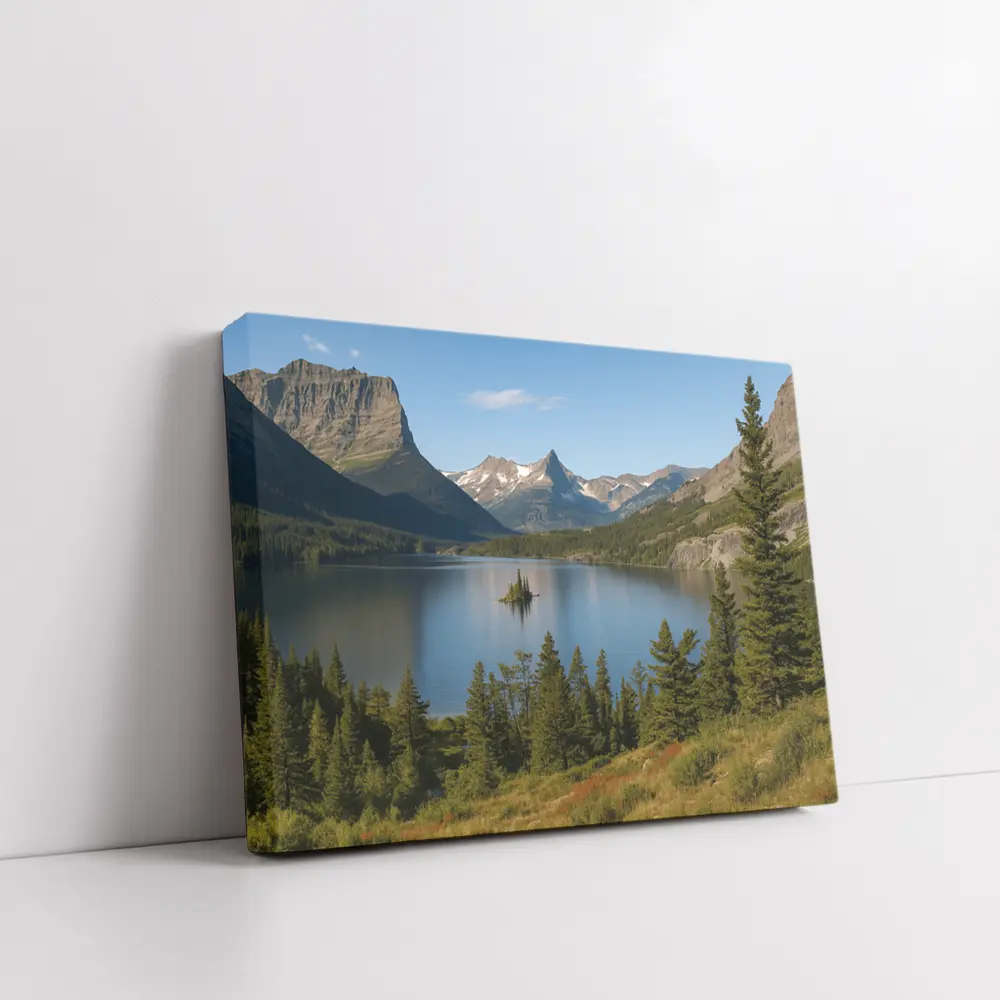 Mountain Lake Island Glacier National Park – Wall Art