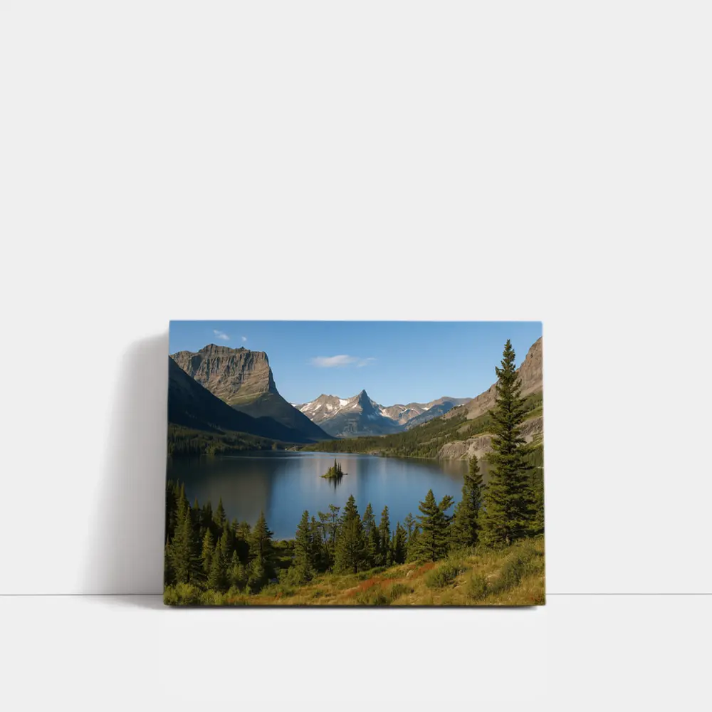 Mountain Lake Island Glacier National Park – Wall Art