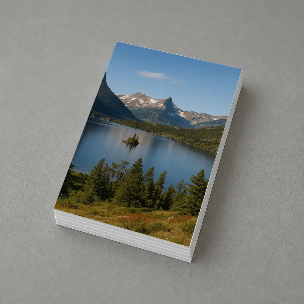 Mountain Lake Island Glacier National Park – Postcards
