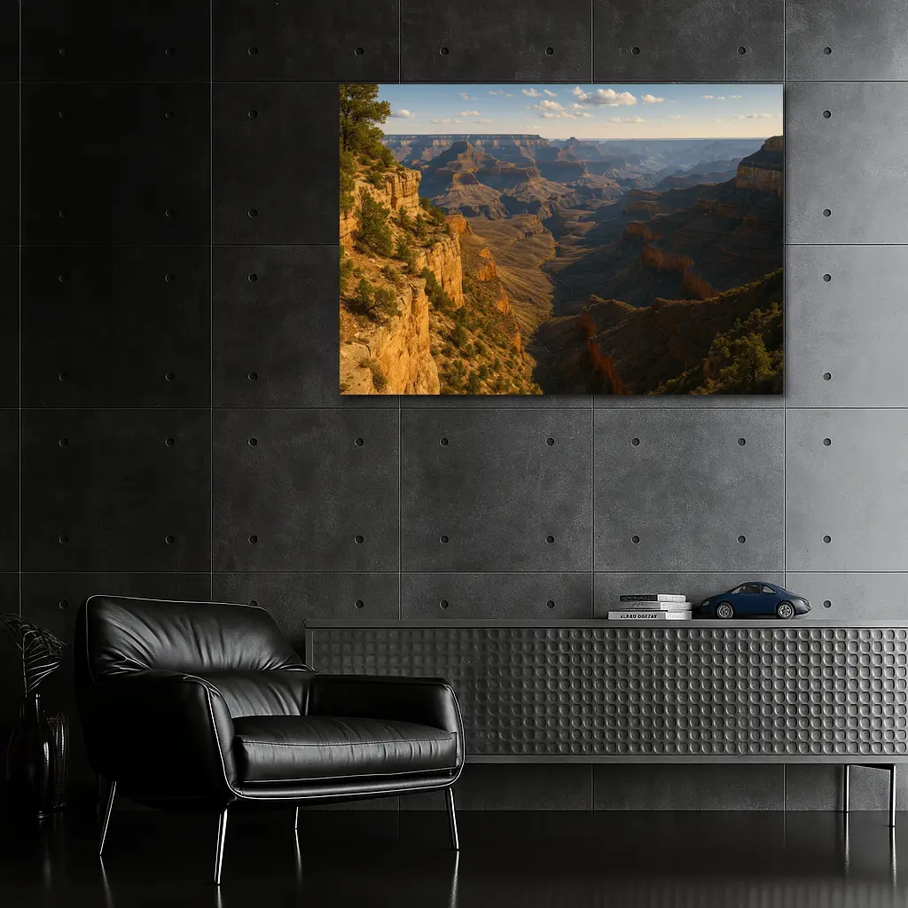 Grand Canyon Cliffs Golden Hour Landscape – Wall Art