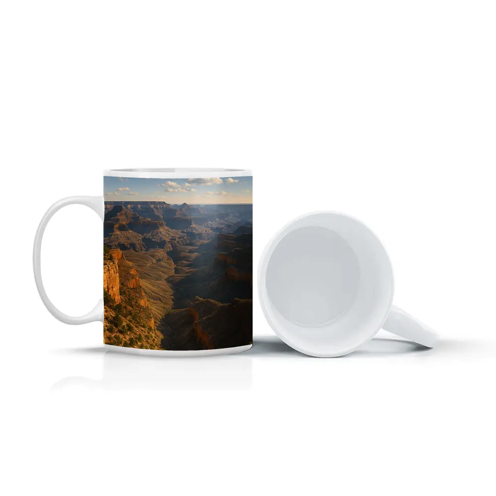 Grand Canyon Cliffs Golden Hour Landscape – Mugs