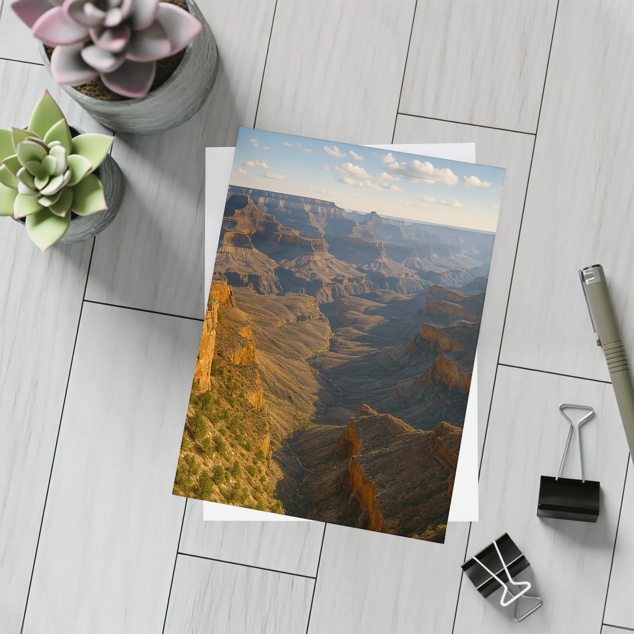 Grand Canyon Cliffs Golden Hour Landscape – Postcards