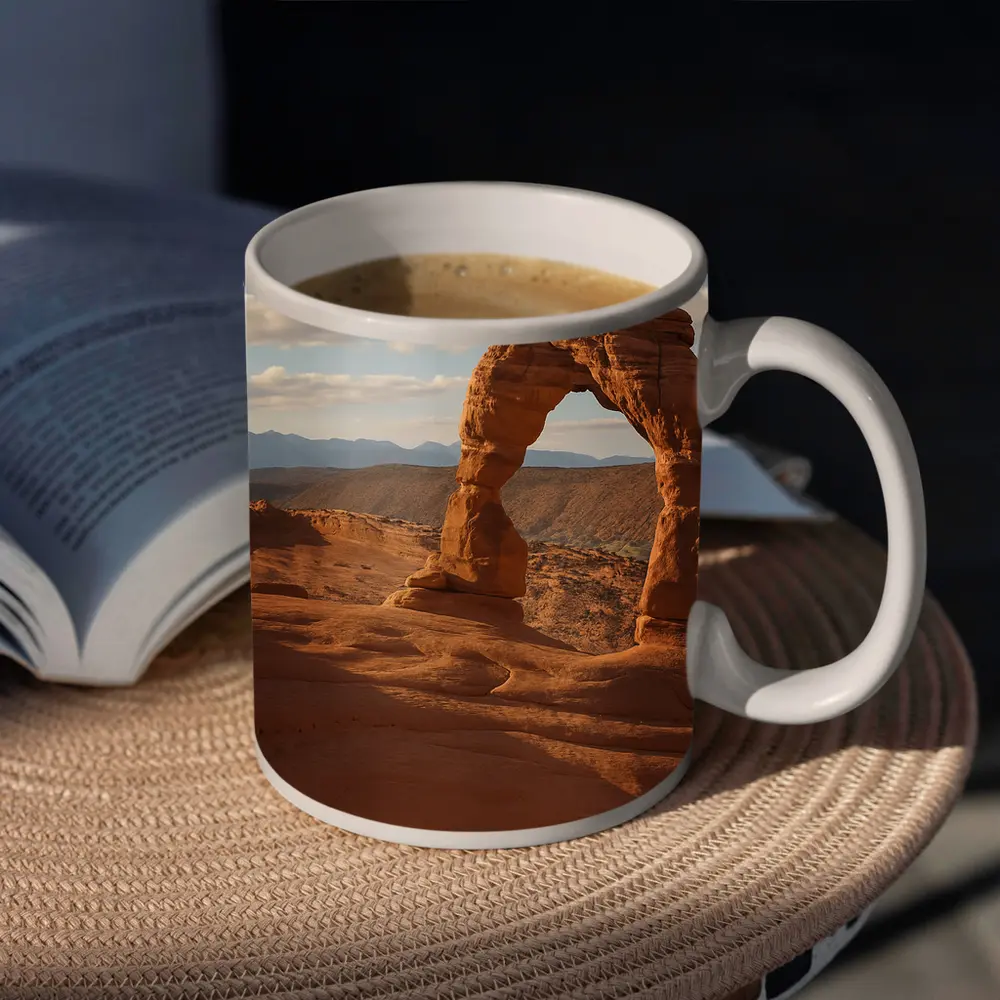 Delicate Arch Red Rock Desert Landscape – Mugs