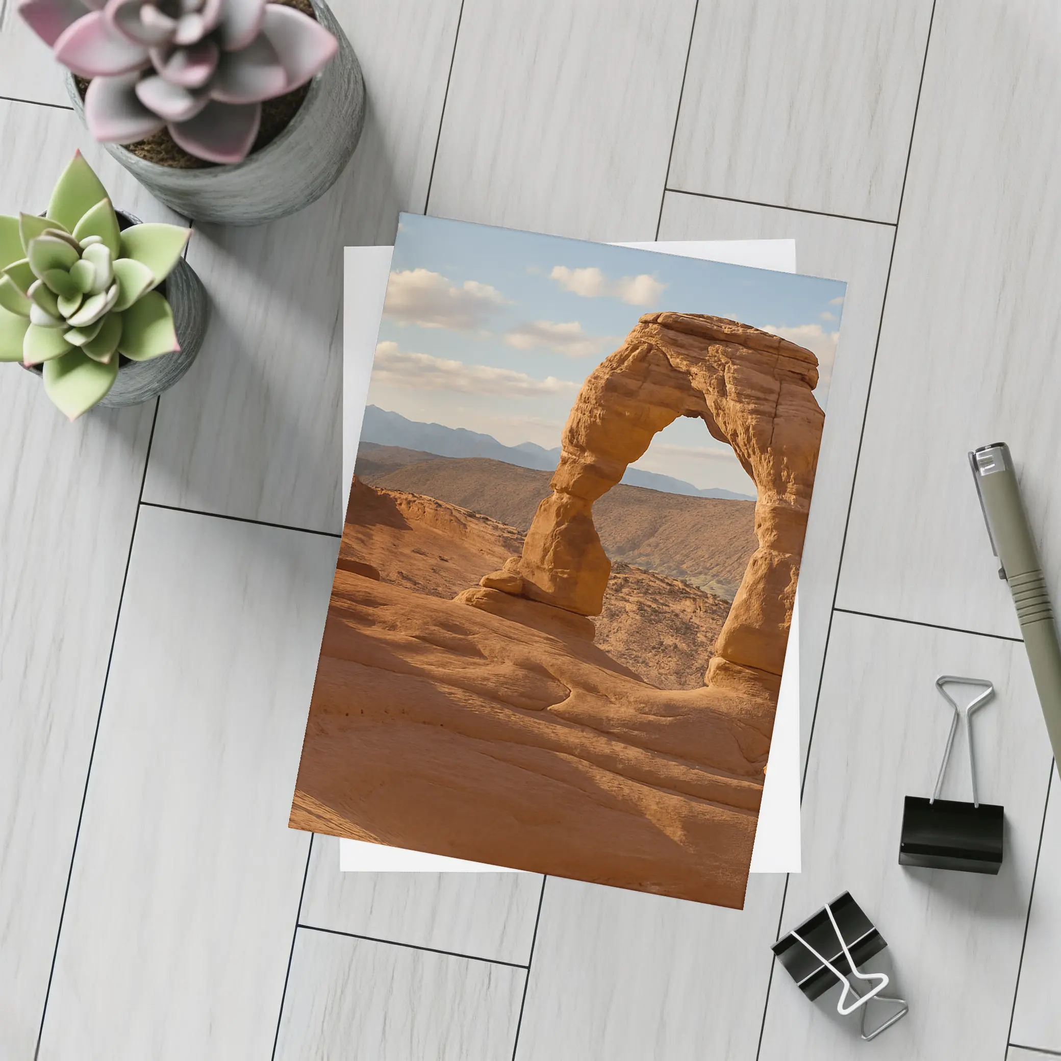 Delicate Arch Red Rock Desert Landscape – Postcards