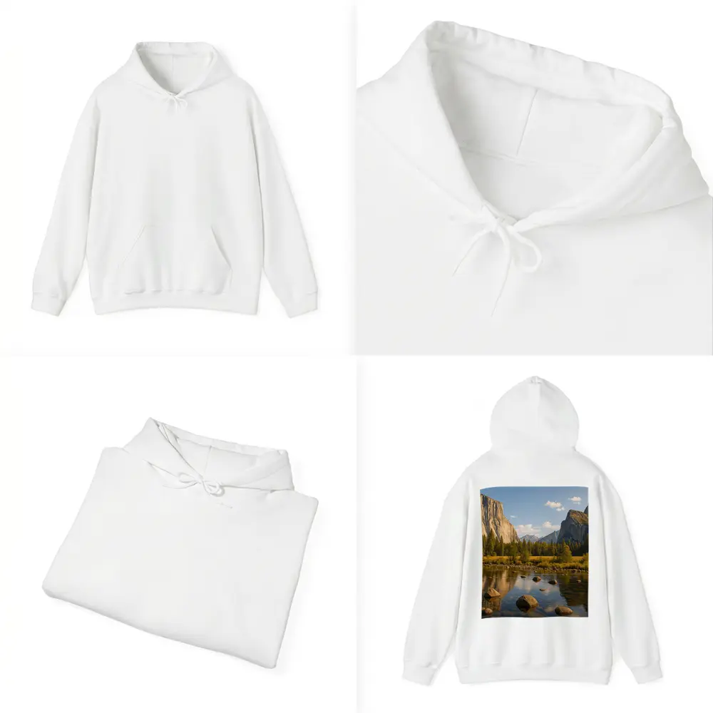 Yosemite Valley River Granite Cliffs Landscape – Hoodies