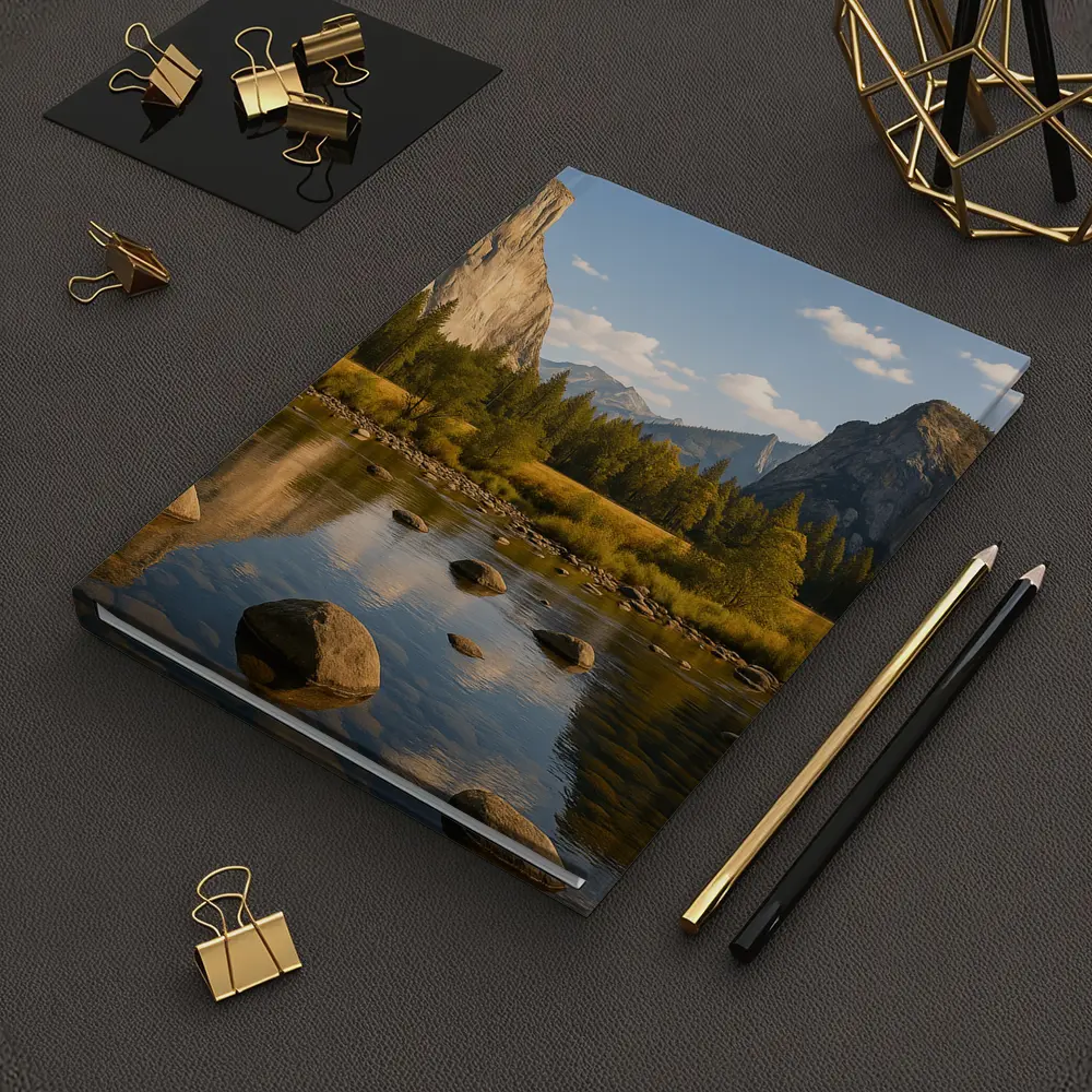 Yosemite Valley River Granite Cliffs Landscape – Notebooks