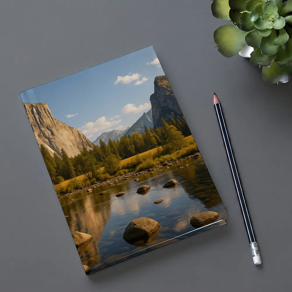 Yosemite Valley River Granite Cliffs Landscape – Notebooks