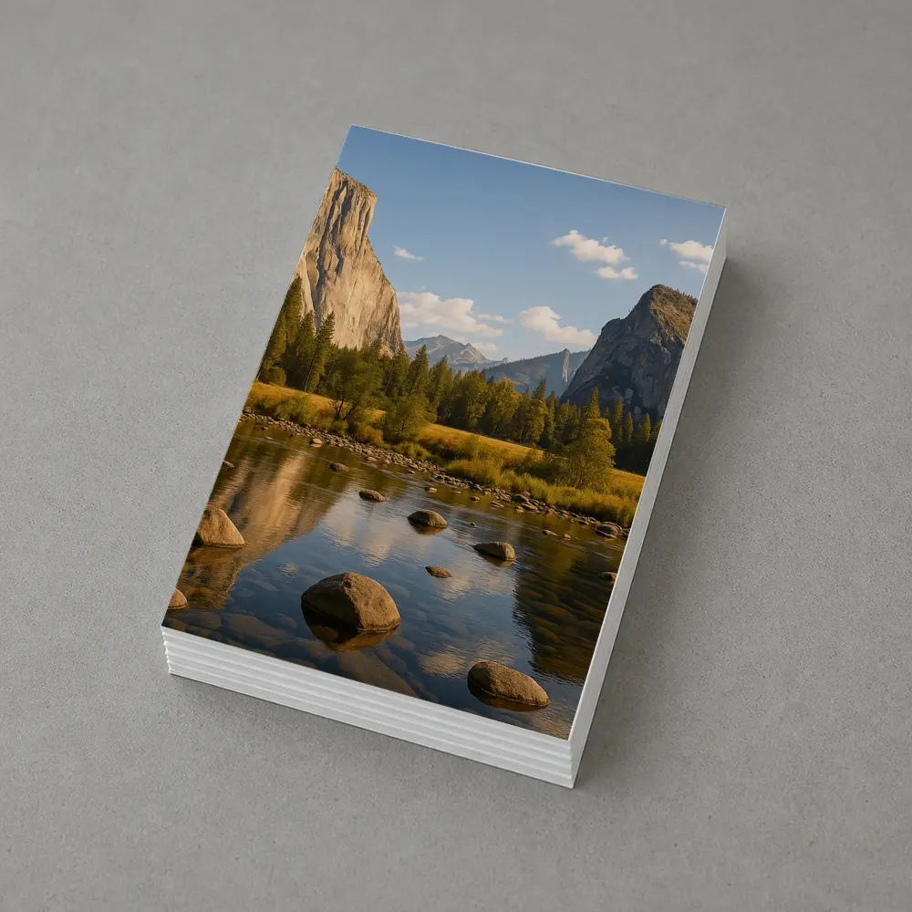 Yosemite Valley River Granite Cliffs Landscape – Postcards