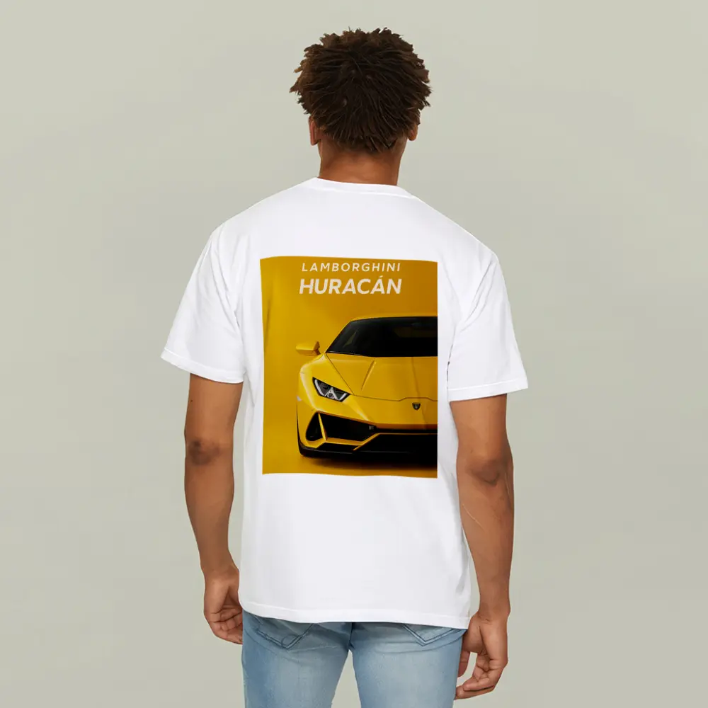 Lamborghini Huracan Yellow Front View – T-Shirts