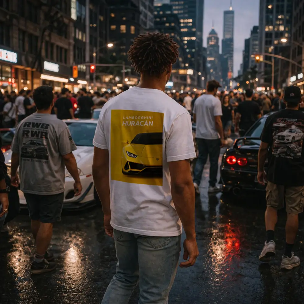 Lamborghini Huracan Yellow Front View – T-Shirts