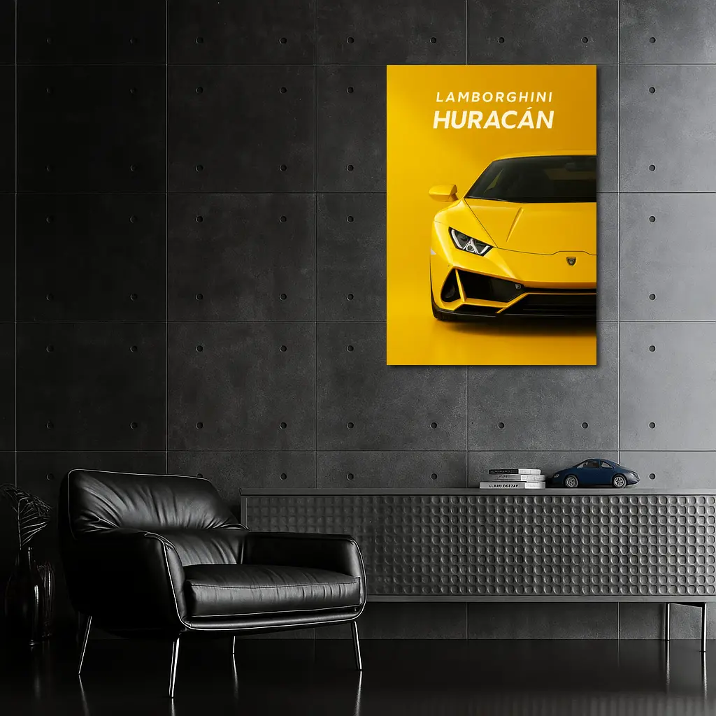 Lamborghini Huracan Yellow Front View – Wall Art
