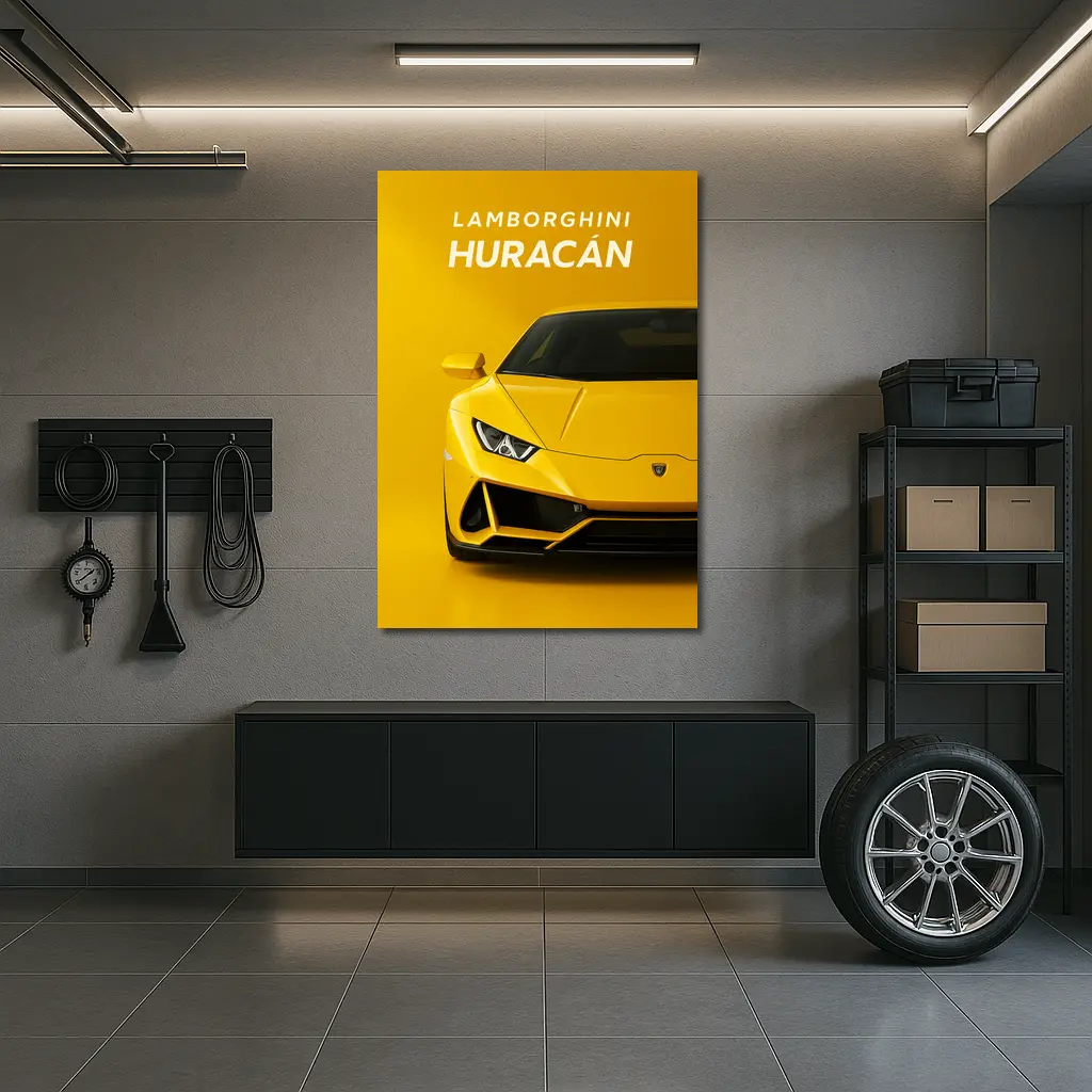 Lamborghini Huracan Yellow Front View – Wall Art