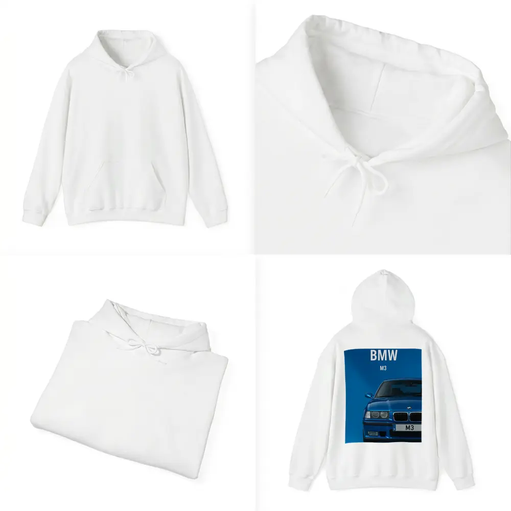 BMW M3 Blue Studio Front View – Hoodies
