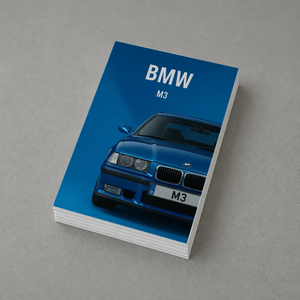 BMW M3 Blue Studio Front View – Postcards