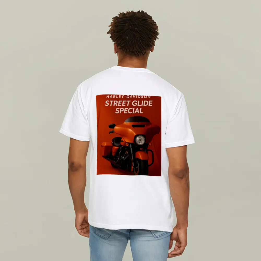 Harley Davidson Street Glide Special Orange Background – T-Shirts