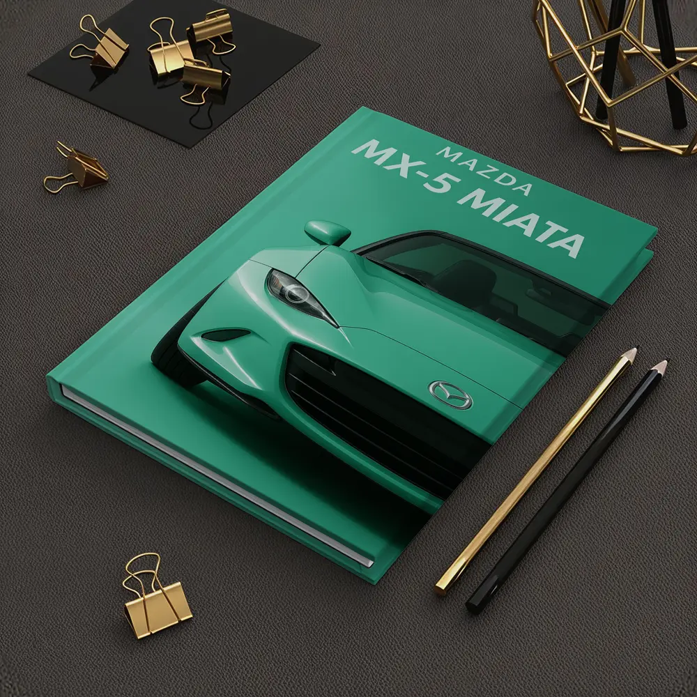Mazda MX-5 Miata Front View Green Background – Notebooks