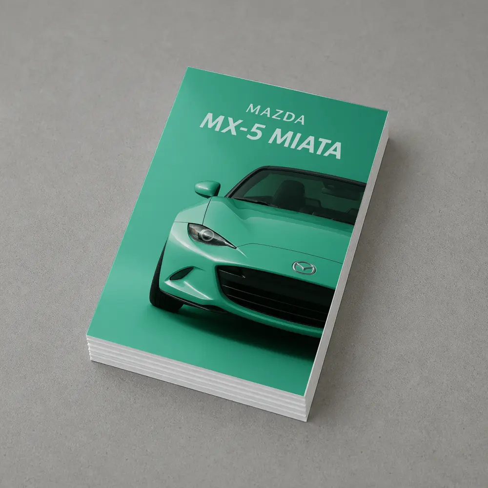 Mazda MX-5 Miata Front View Green Background – Postcards