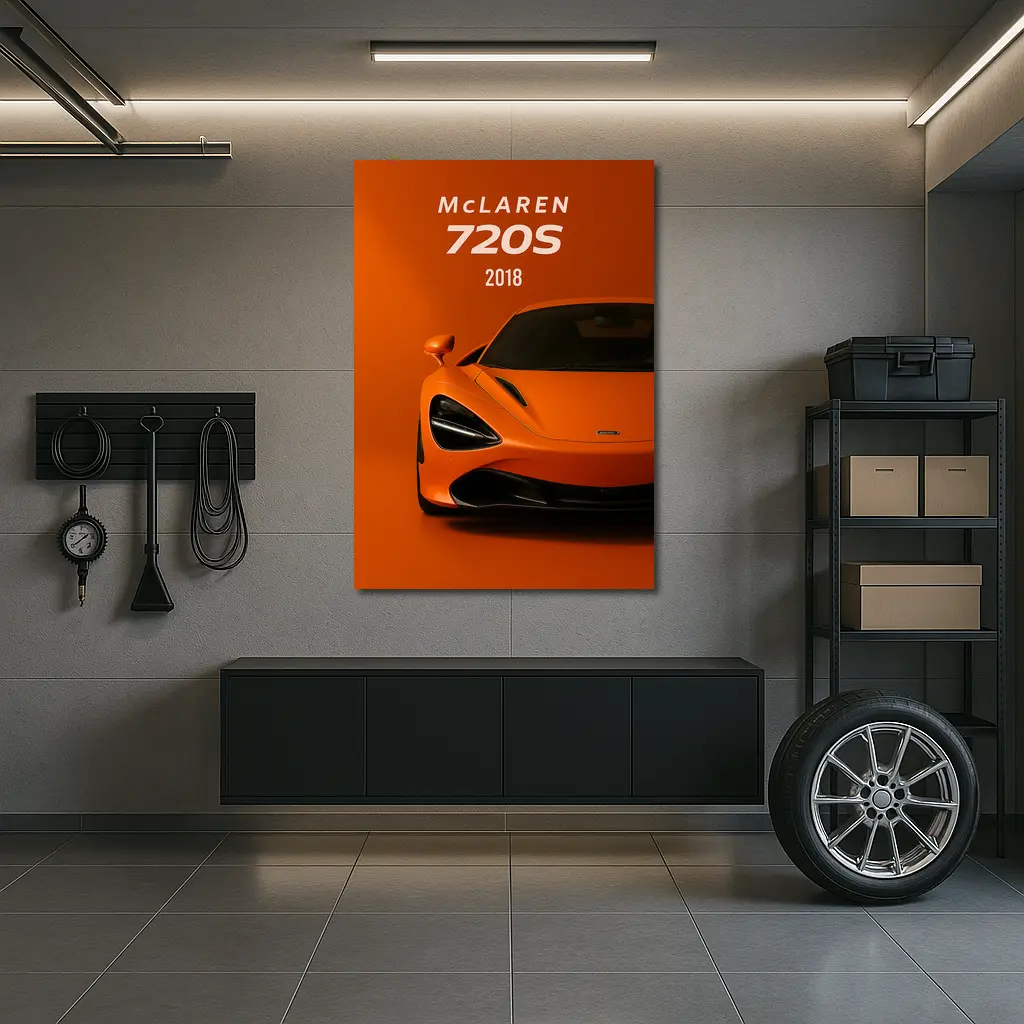 McLaren 720S 2018 Orange Studio Shot – Wall Art