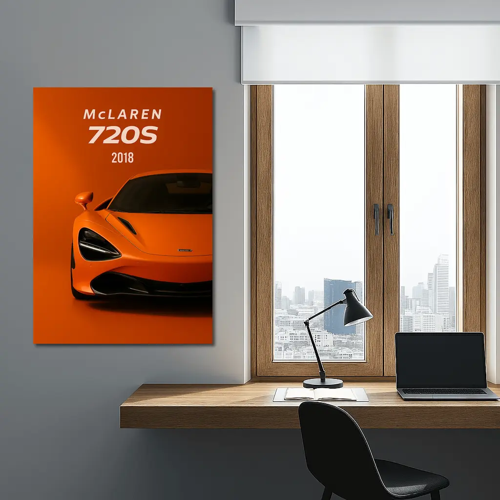 McLaren 720S 2018 Orange Studio Shot – Wall Art