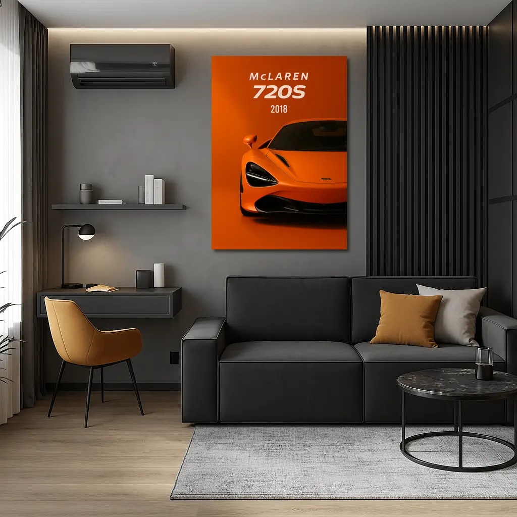 McLaren 720S 2018 Orange Studio Shot – Wall Art