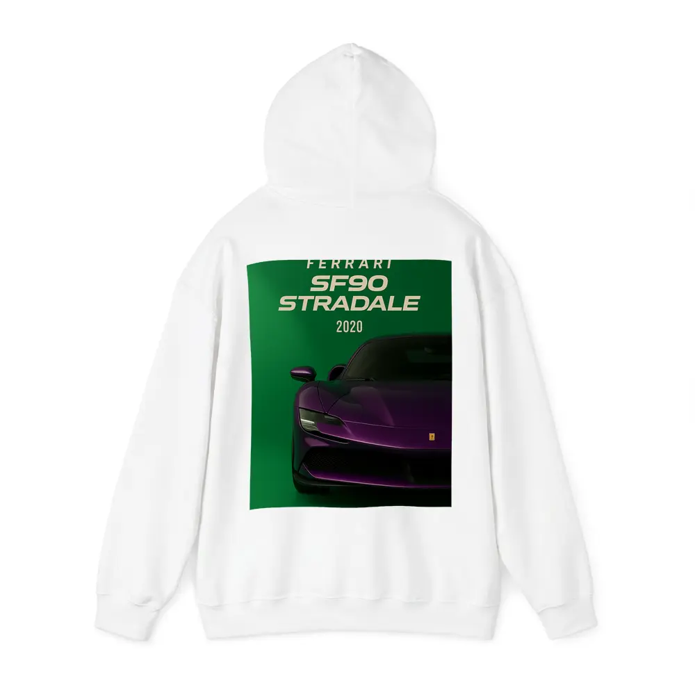 Ferrari SF90 Stradale Purple Green Background – Hoodies