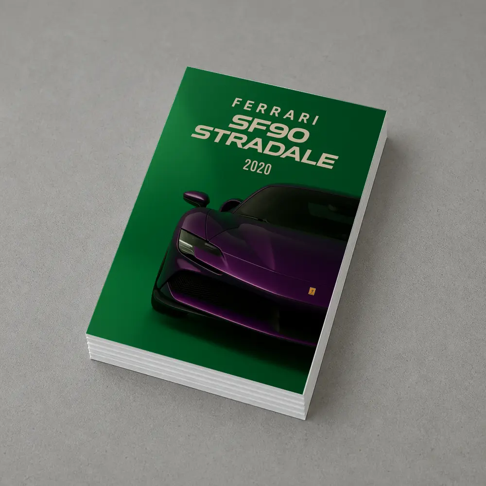 Ferrari SF90 Stradale Purple Green Background – Postcards