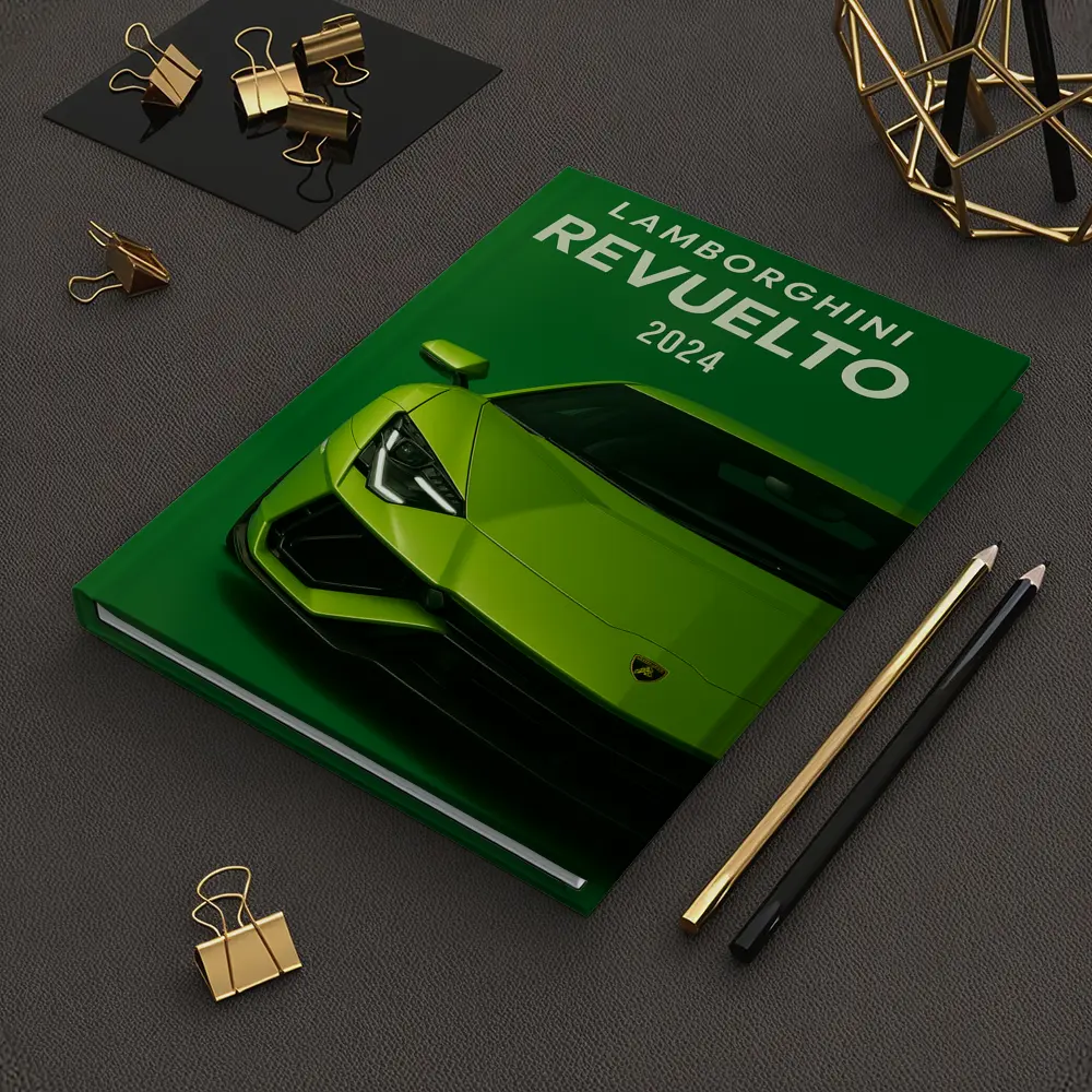 Lamborghini Revuelto Green Supercar Front View – Notebooks