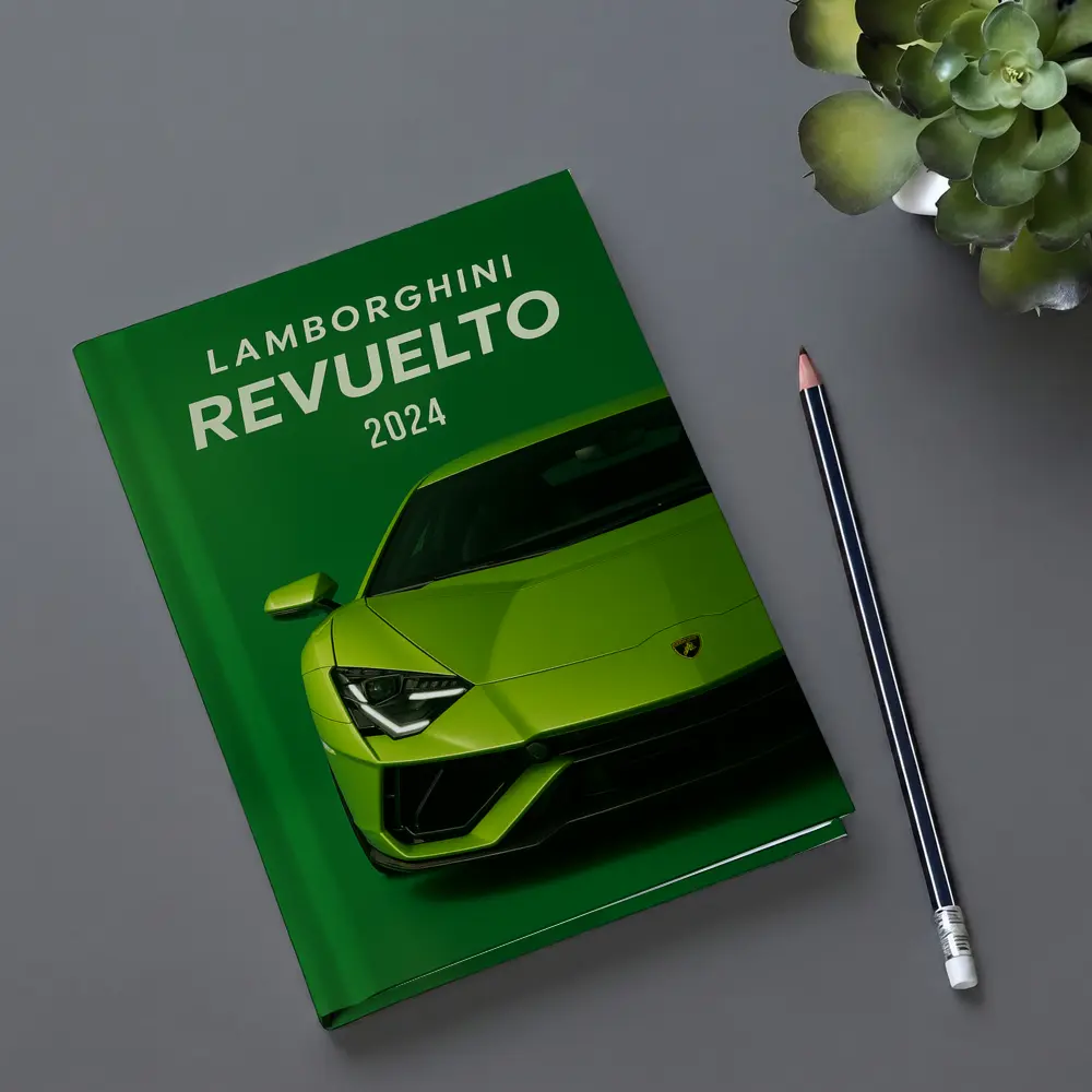 Lamborghini Revuelto Green Supercar Front View – Notebooks