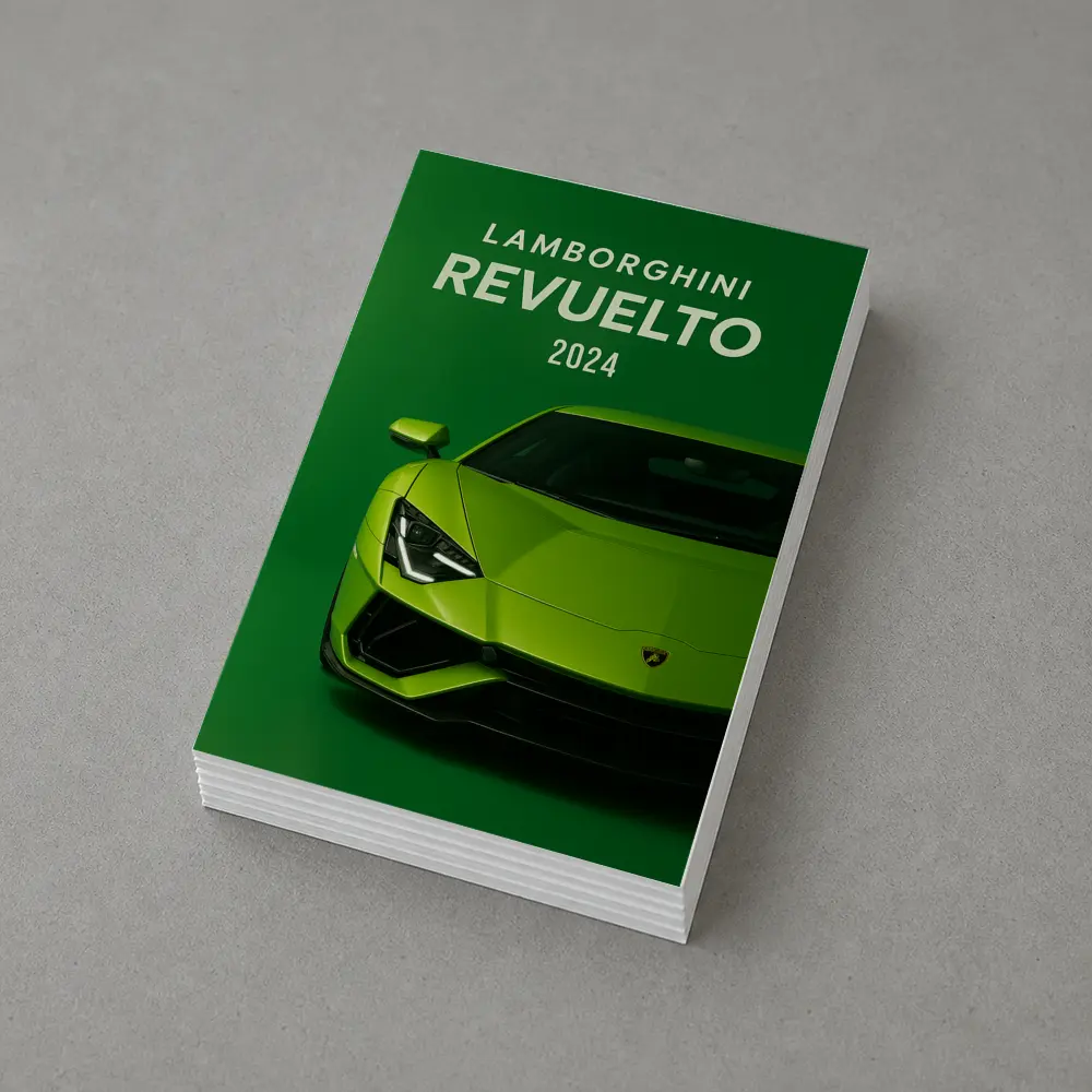 Lamborghini Revuelto Green Supercar Front View – Postcards