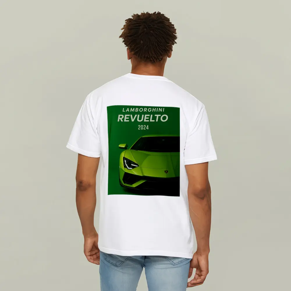 Lamborghini Revuelto Green Supercar Front View – T-Shirts