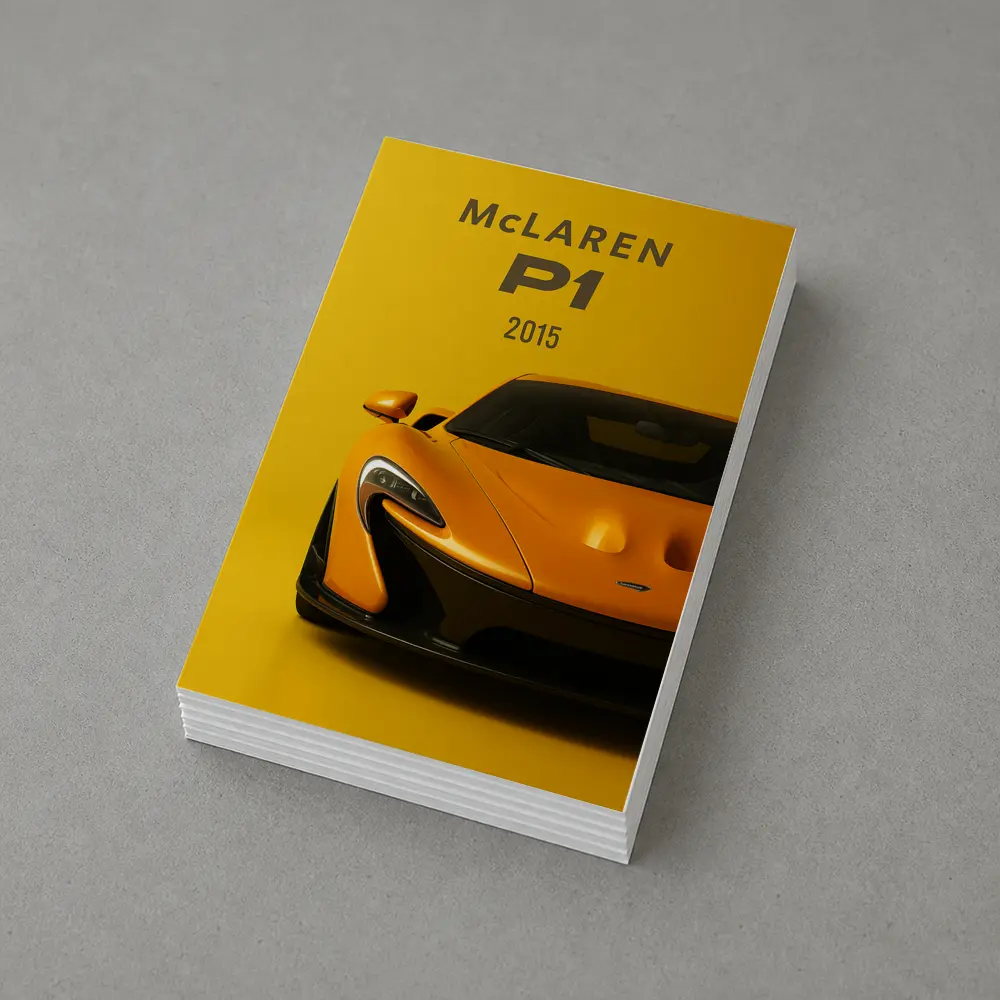 McLaren P1 Orange Supercar Front View – Postcards