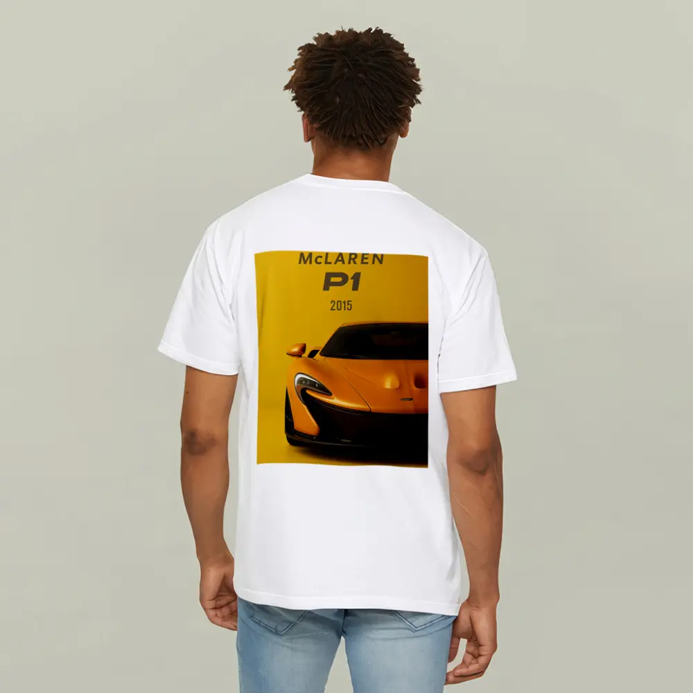 McLaren P1 Orange Supercar Front View – T-Shirts