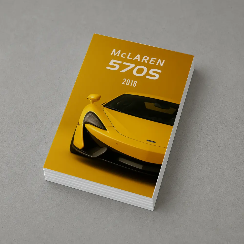 McLaren 570S 2016 Yellow Supercar Front View – Postcards