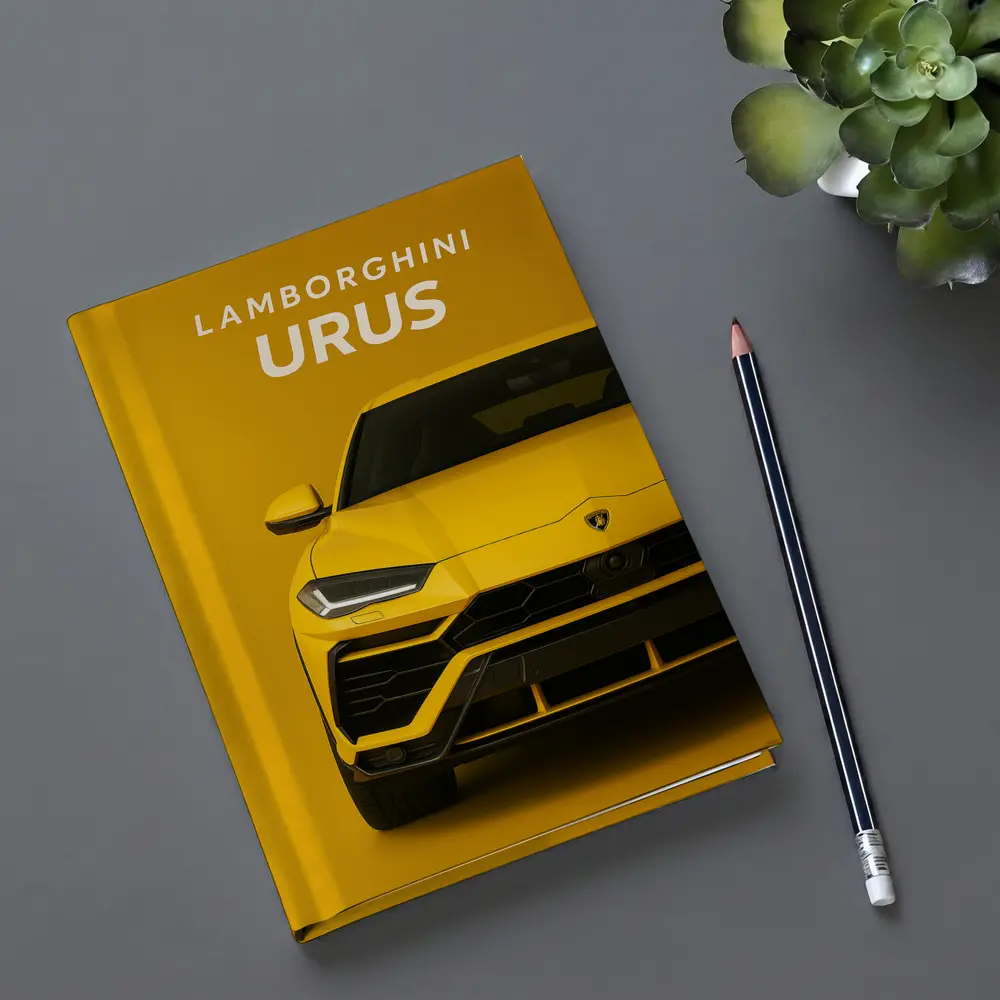 Lamborghini Urus Yellow Front View Art – Notebooks