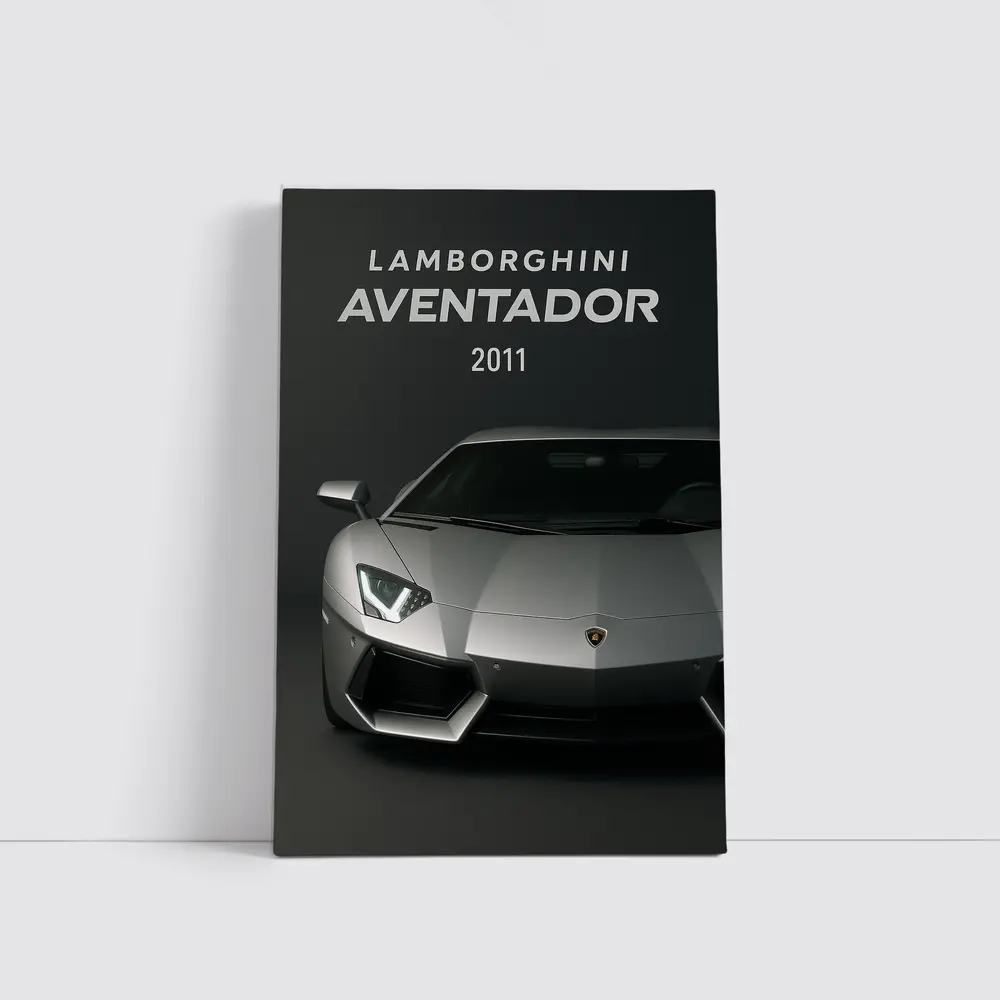 Lamborghini Aventador 2011 Dark Gray Background – Wall Art