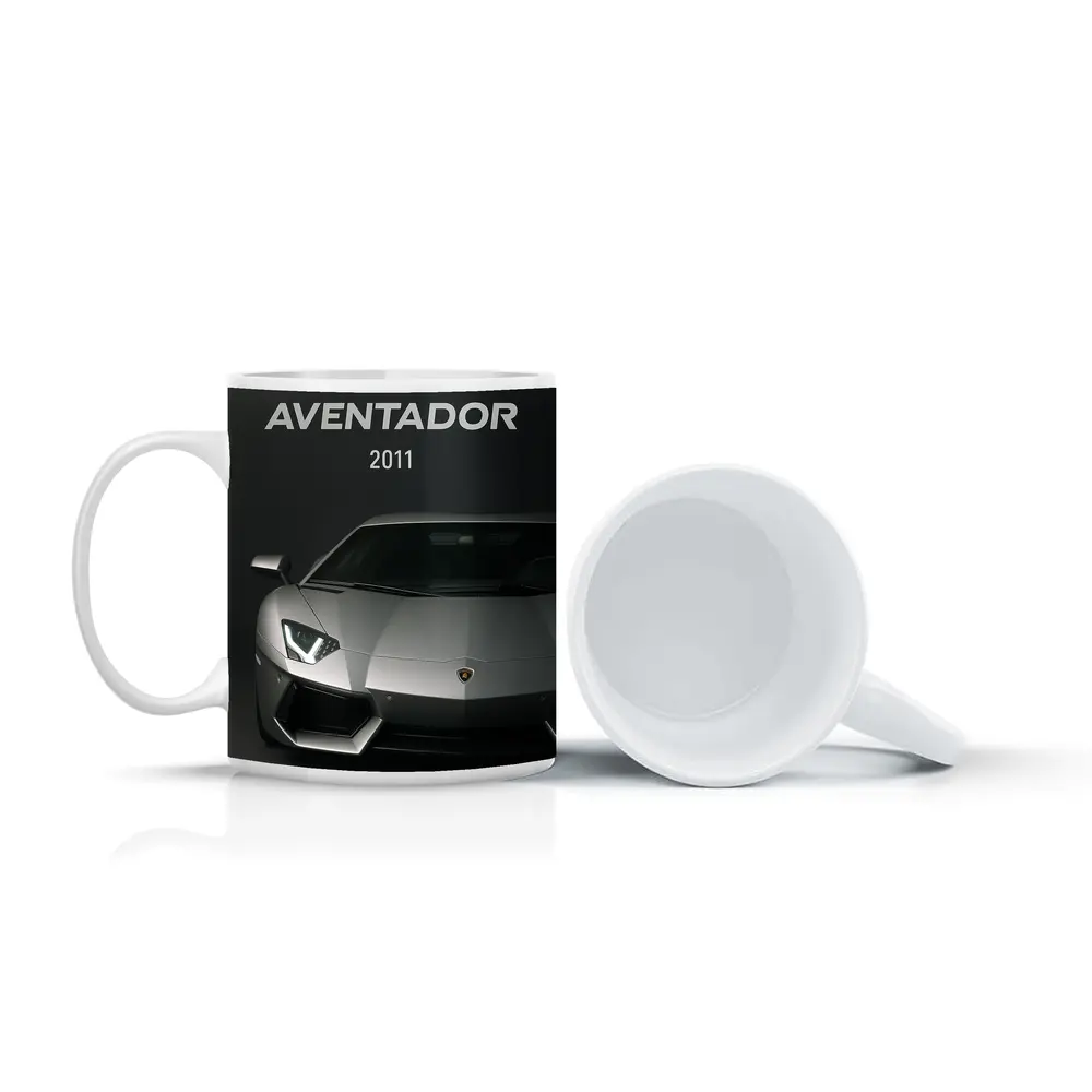 Lamborghini Aventador 2011 Dark Gray Background – Mugs